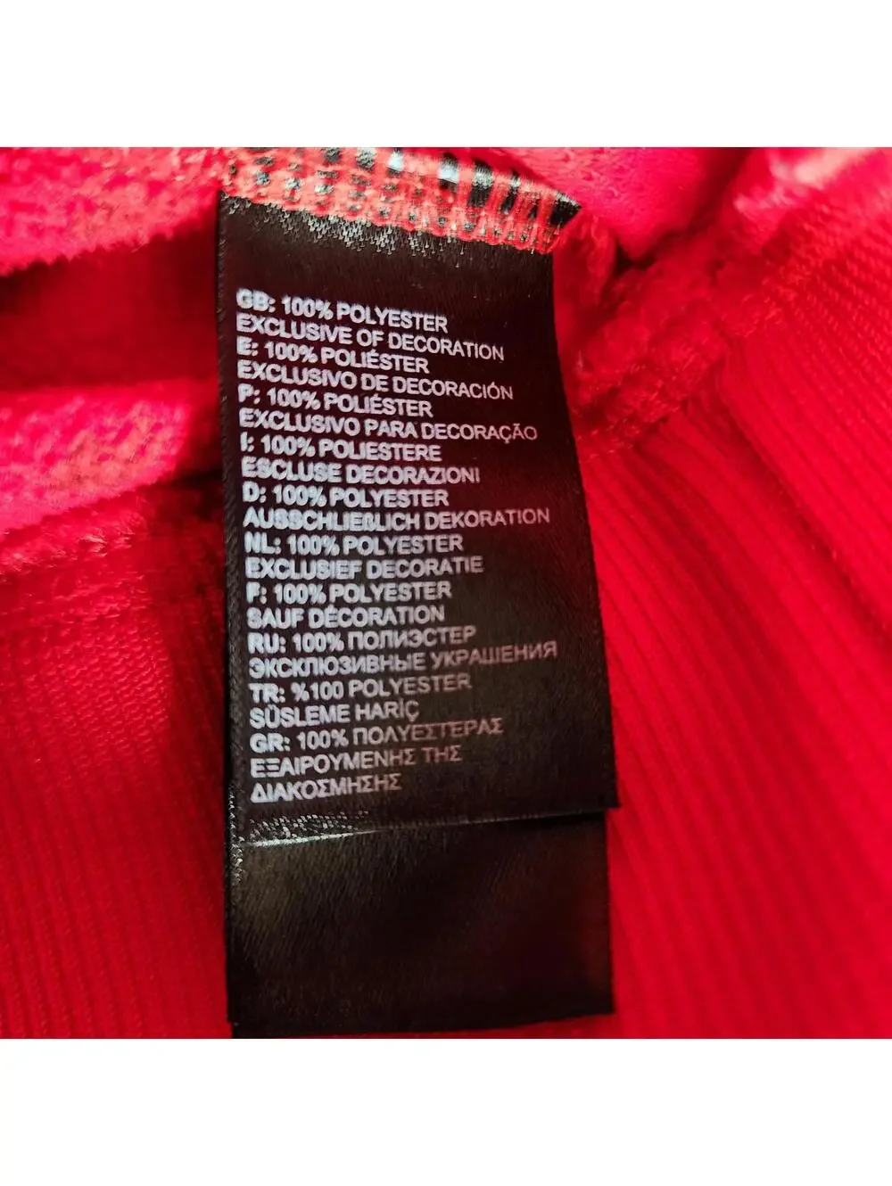 Flawless North Face Tech Mens Red zip jacket with flag patch on arm M